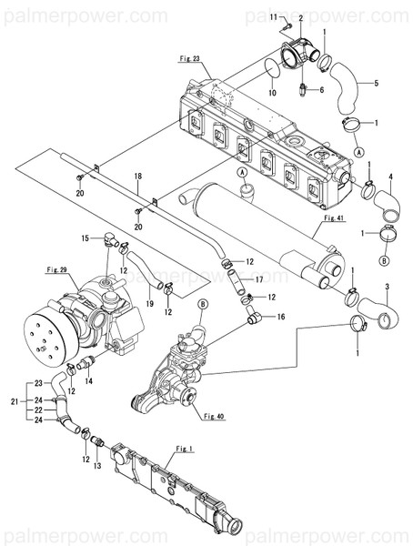 Order YANMAR 119581-49441 Pipe, Cw T/C Out