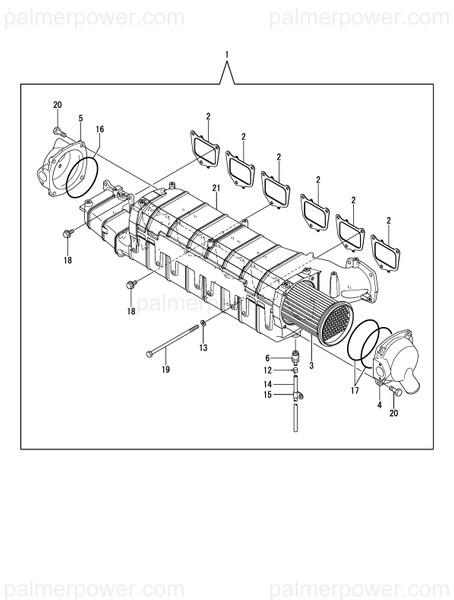 Order YANMAR 41611-551760 Manifold,Air Intake