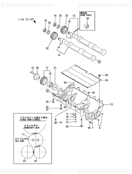 Order YANMAR 127495-28320 Gear, Balancer