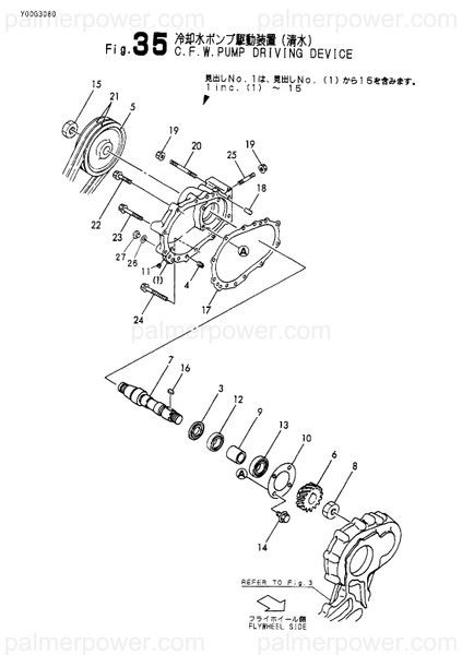 Order YANMAR 128633-01911 Gasket, Bearing Case