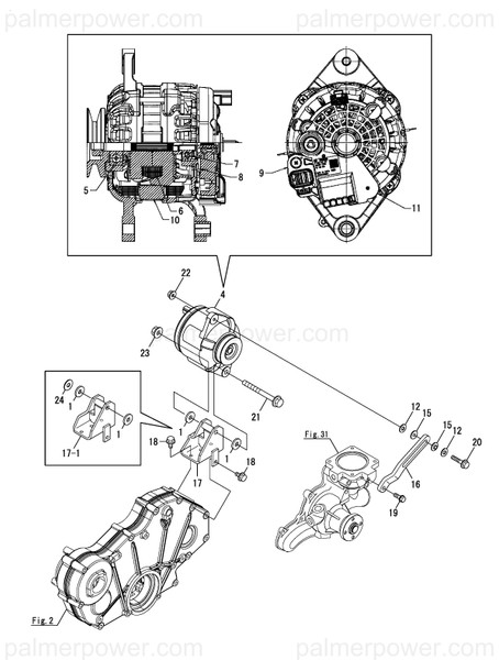 Order YANMAR 26106-080454 Bolt, M8X 45 Plated