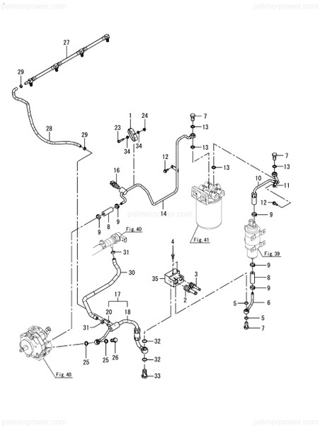 Order YANMAR 120650-55290 Pipe,Fo Line Return