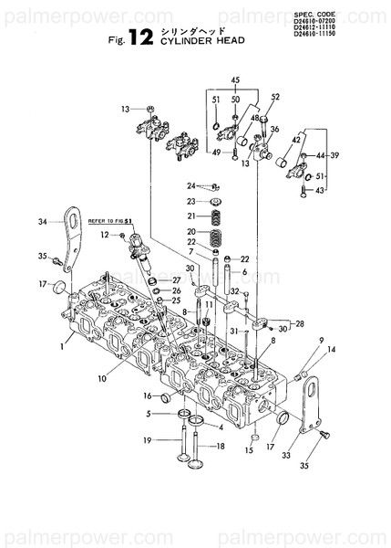 Order YANMAR 724610-11661 Arm Assy, Rocker