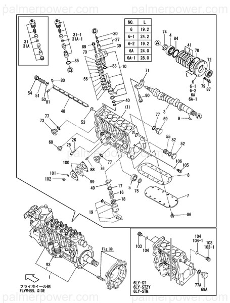 Order YANMAR 119594-51860 Spacer