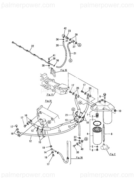 Order YANMAR 119593-59530 Pipe, Fuel Return