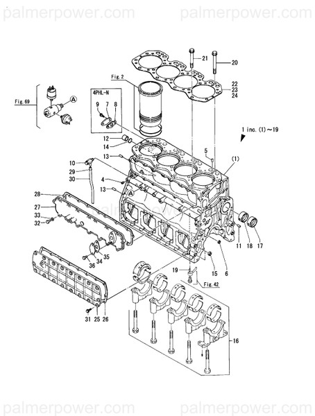 Order YANMAR 124411-01400 Cover, Block