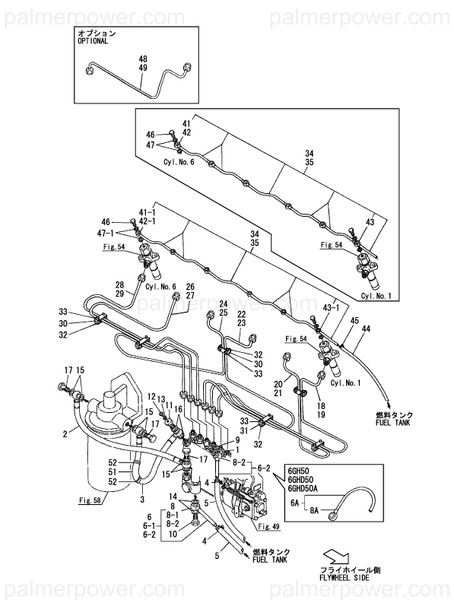 Order YANMAR 128614-59440 Pipe Assy, Return