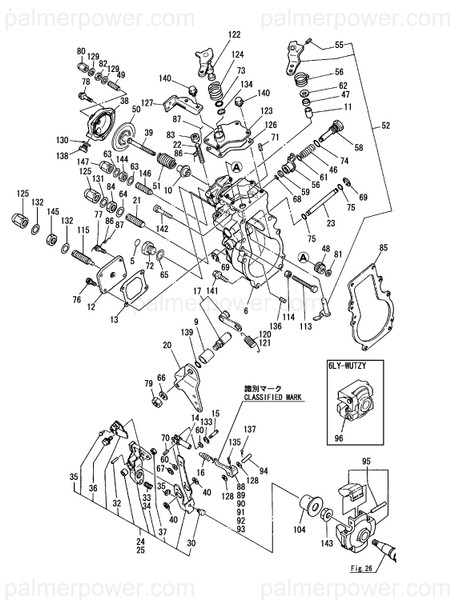 Order YANMAR 119593-61850 Lever