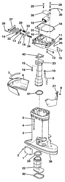EVINRUDE-JOHNSON 210769 Decal, Exh. Hsg., Ev.