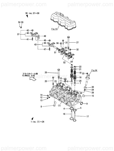 Order YANMAR 128610-11261 Bracket, Rocker Arm