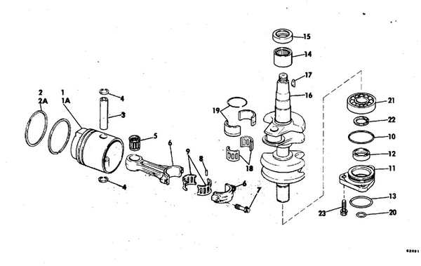 EVINRUDE-JOHNSON 389155 Piston, Standard