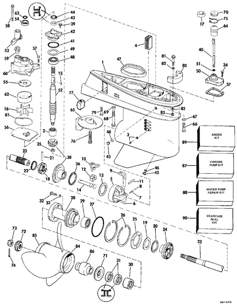 EVINRUDE-JOHNSON 396811 Driveshaft Assy., Std.