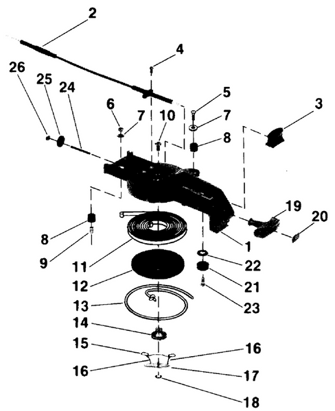 EVINRUDE-JOHNSON 396925 Throttle Cable Assy.