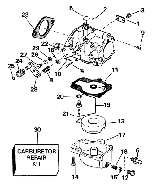EVINRUDE-JOHNSON 432150 Carb Assy., Upper