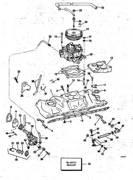 EVINRUDE-JOHNSON 3852437 Gasket, Adapter To Manifold