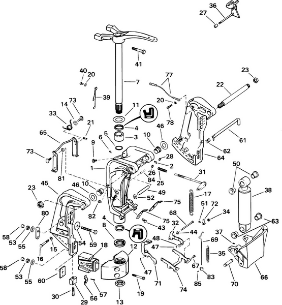EVINRUDE-JOHNSON 5001910 Steering Arm Assy.