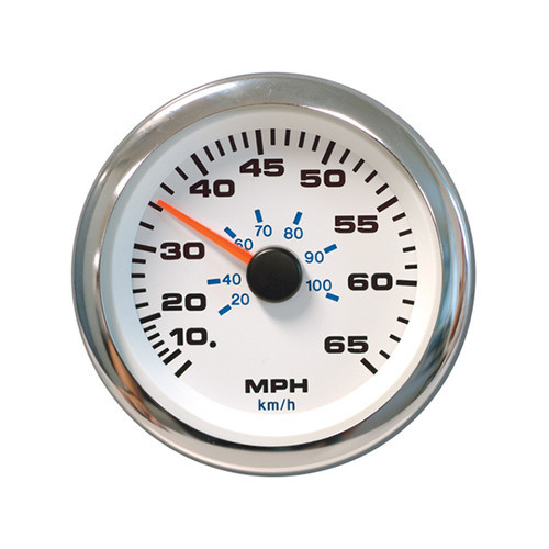 SIERRA 62546P White Premier Pro Series Speedometer