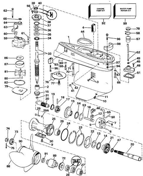 EVINRUDE-JOHNSON 398522 Gear Set, Forward & Pinion