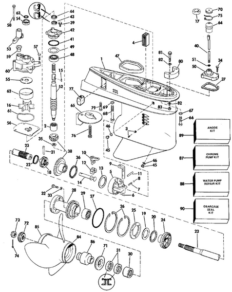 EVINRUDE-JOHNSON 396812 Driveshaft Assy., Long