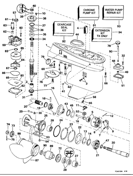 EVINRUDE-JOHNSON 437376 Driveshaft Assy.