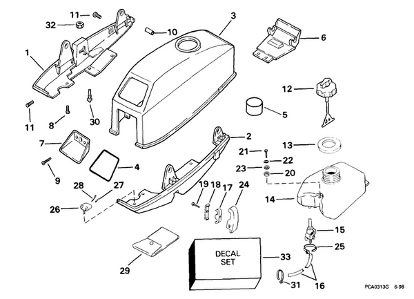 EVINRUDE-JOHNSON 115359 Lever, Lock, Motor Cover