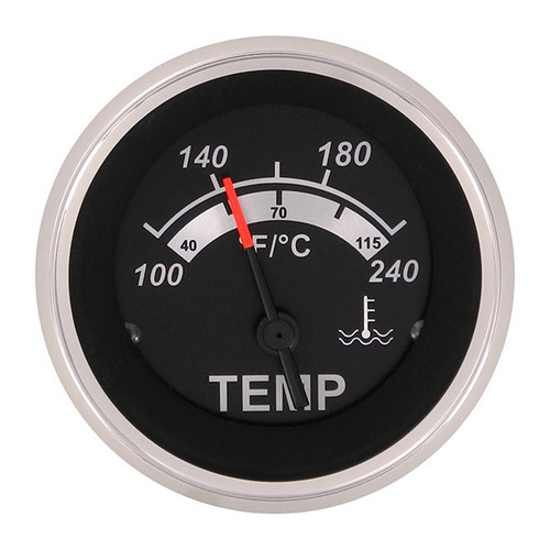 SIERRA 67020P Black Sterling Series Water Temp Gauge