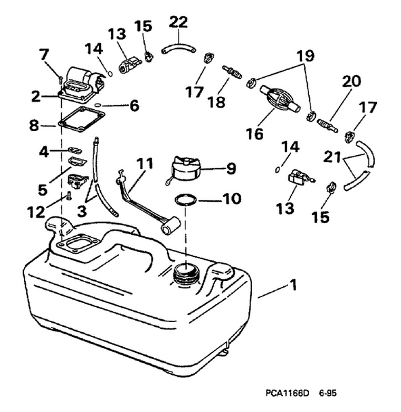 EVINRUDE-JOHNSON 127103 Screw, Manifold To Tank