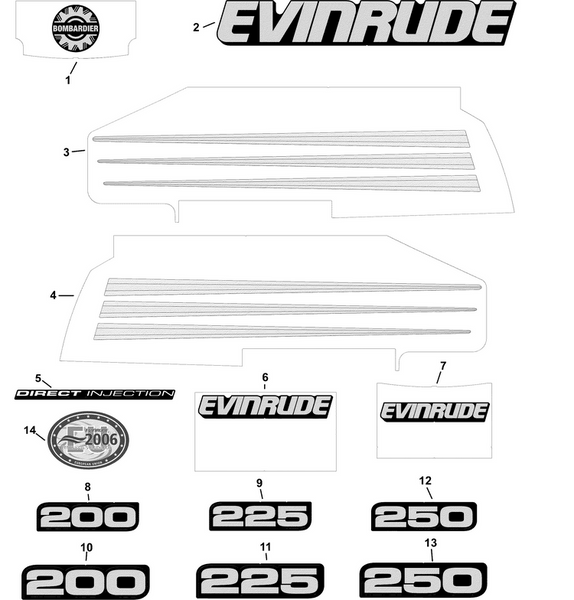 EVINRUDE-JOHNSON 216969 Eu, Rcd Ii Compliant  Lower