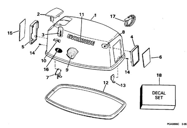 EVINRUDE-JOHNSON 284331 Decal Set