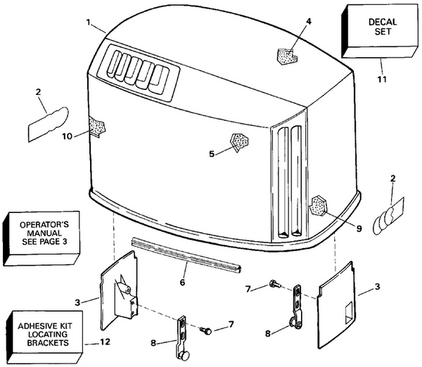 EVINRUDE-JOHNSON 284538 Decal Set