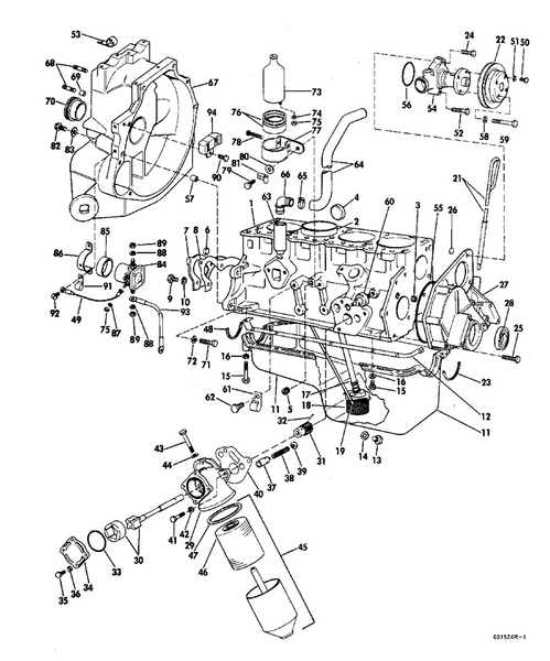 EVINRUDE-JOHNSON 302754 Bolt, Pump Mounting