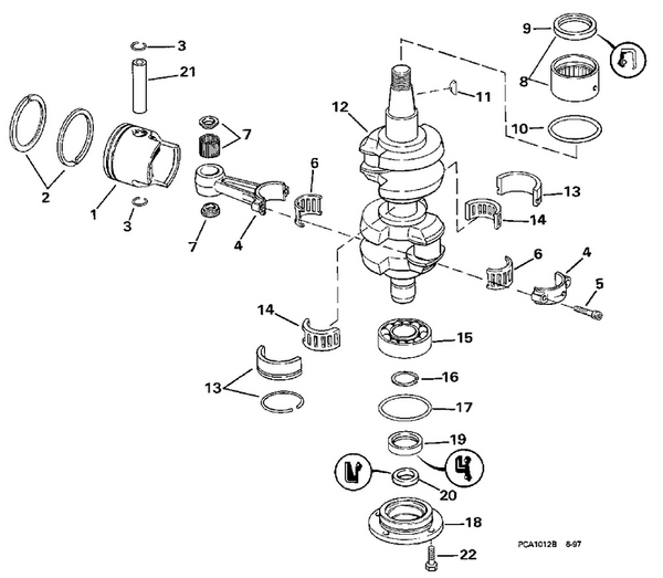 EVINRUDE-JOHNSON 305132 Retaining Ring