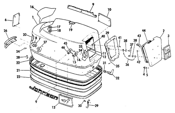 EVINRUDE-JOHNSON 307678 Handle, Tilt