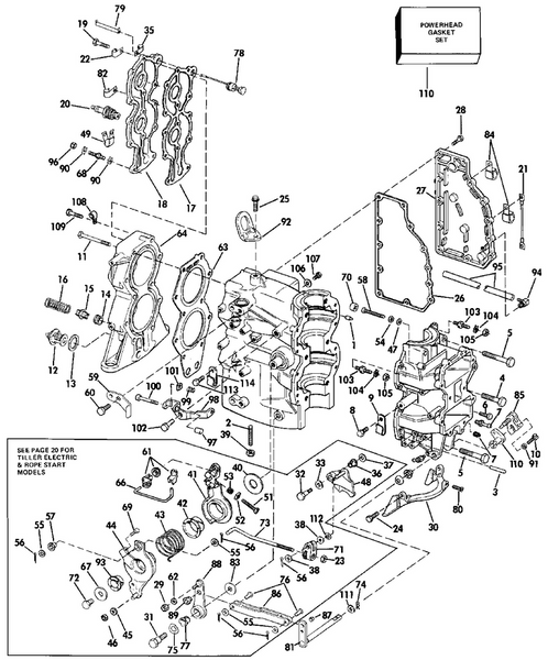 EVINRUDE-JOHNSON 309040 Clamp, Exhaust Cover