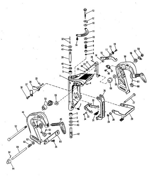 EVINRUDE-JOHNSON 310069 Rod, Tilt Adjustment
