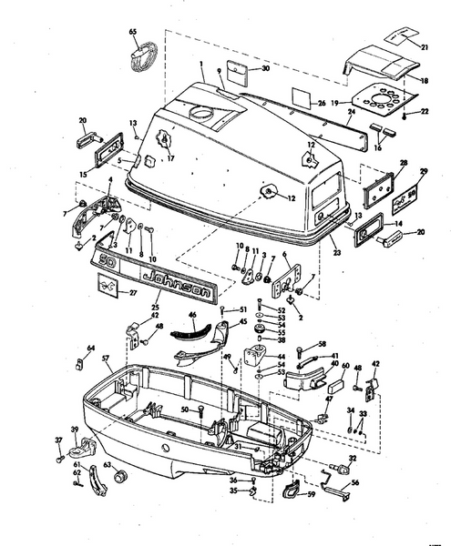 EVINRUDE-JOHNSON 317558 Plug, Cable Opening