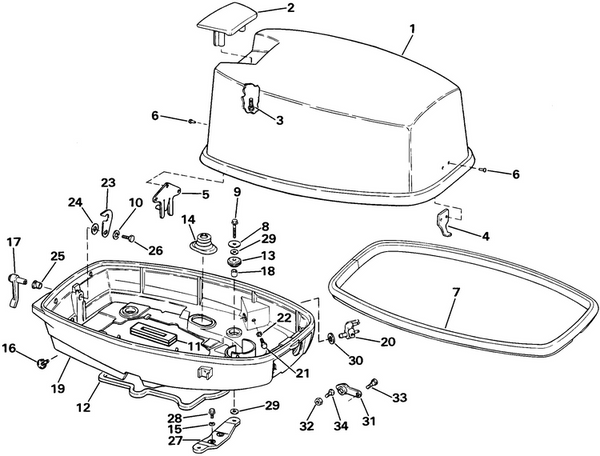 EVINRUDE-JOHNSON 320400 Hook, Engine Cover
