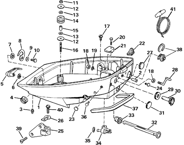 EVINRUDE-JOHNSON 321637 . Shift Bracket