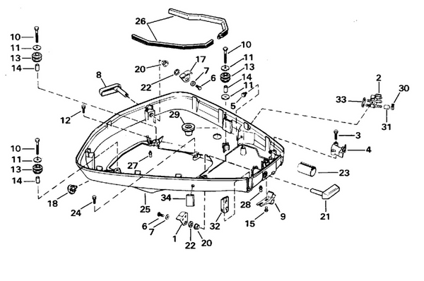 EVINRUDE-JOHNSON 330904 Grommet