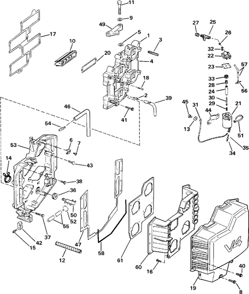EVINRUDE-JOHNSON 331098 Seal, Baffle To Carb