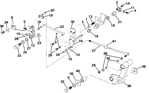 EVINRUDE-JOHNSON 334058 Lever, Shift