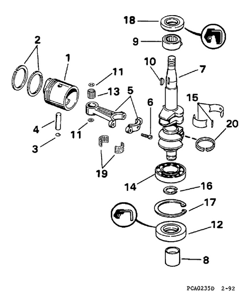 EVINRUDE-JOHNSON 335783 Thrust Washer, Rod To Pinston