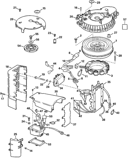 EVINRUDE-JOHNSON 336492 Soupape, Couvercle De Volant-Moteur