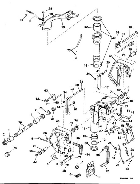 EVINRUDE-JOHNSON 339024 Spacer, Lift Handle