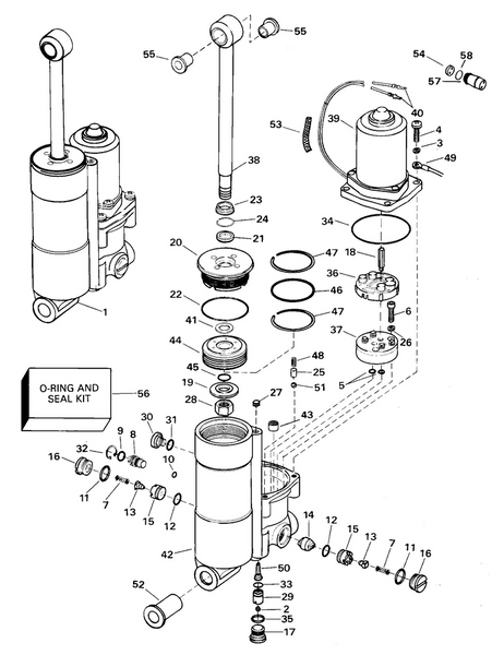 EVINRUDE-JOHNSON 339849 O-Ring, Release Valve | Contents Of O-Ring & Seal Kit .