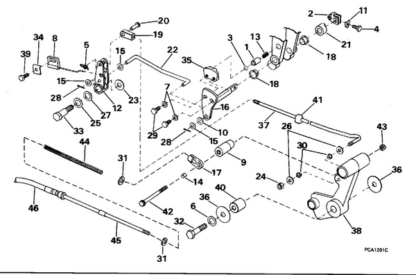 EVINRUDE-JOHNSON 342109 Shift Lever