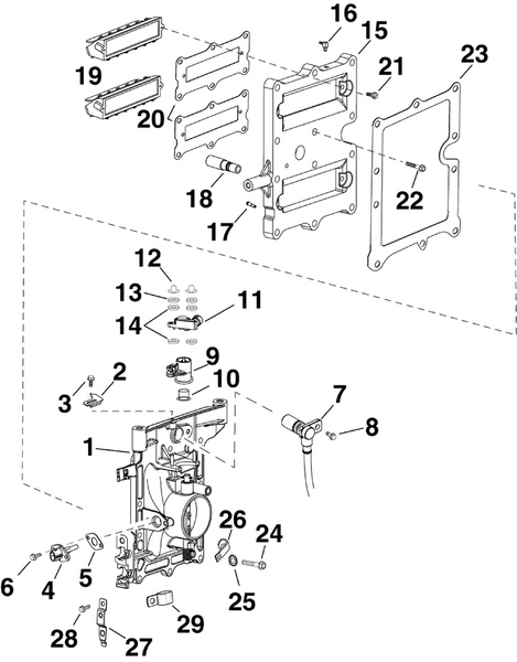 EVINRUDE-JOHNSON 352743 Gasket, Reed Valve To C/C