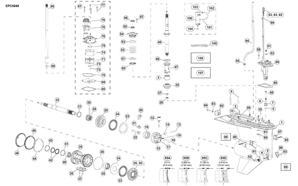 EVINRUDE-JOHNSON 358403 Gear, Reverse