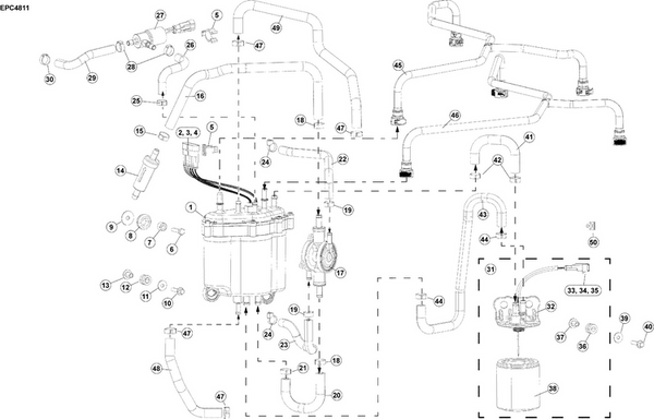 EVINRUDE-JOHNSON 358516 Hose, Pulse To Cylinder #4