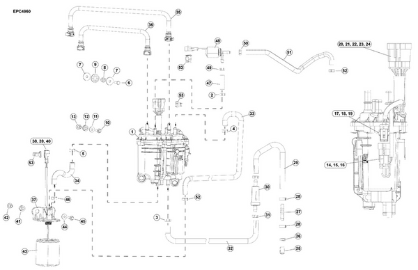 EVINRUDE-JOHNSON 361755 Hose, Fuel Filter To Vapor Sep